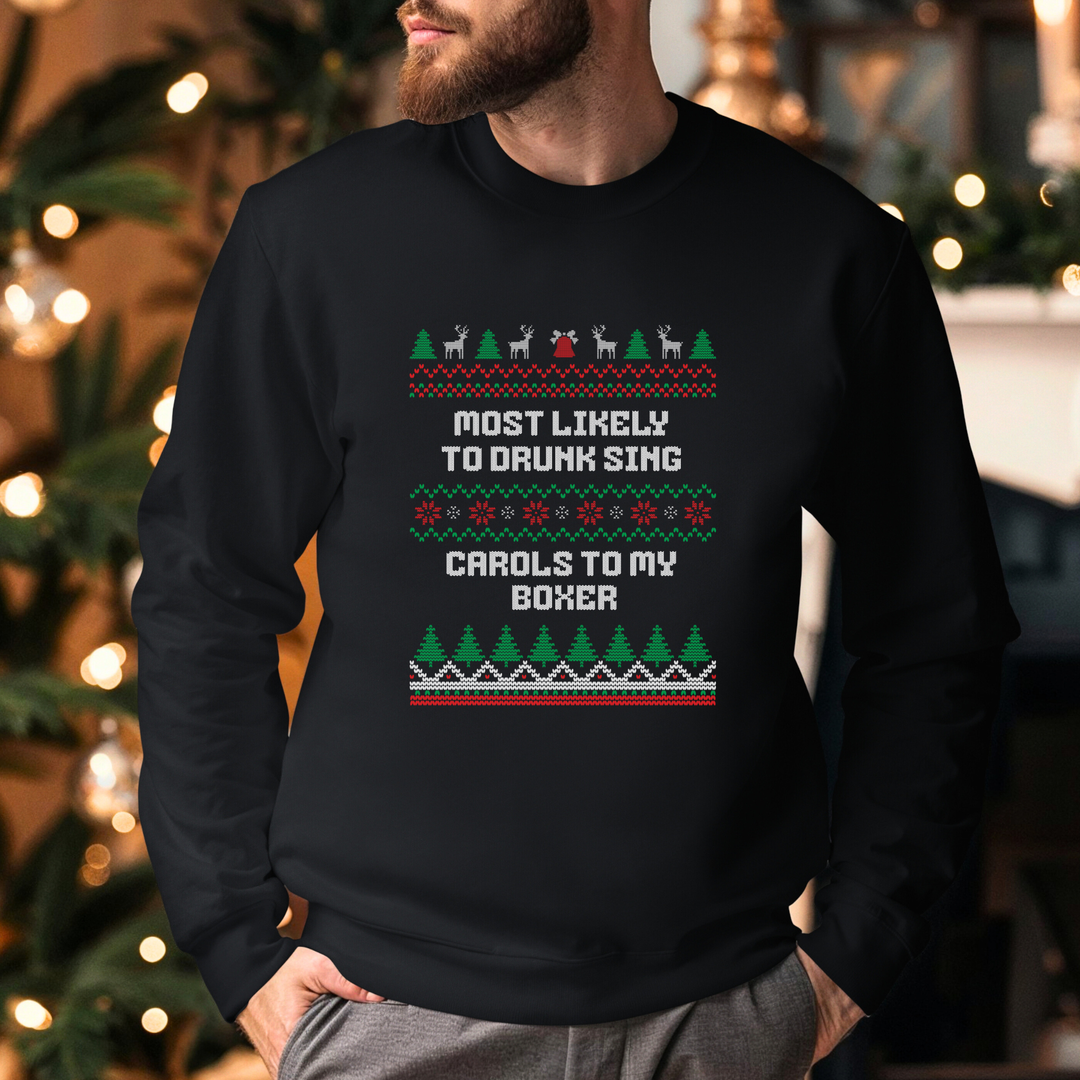 Drunk Carols & Boxer Christmas Jumper