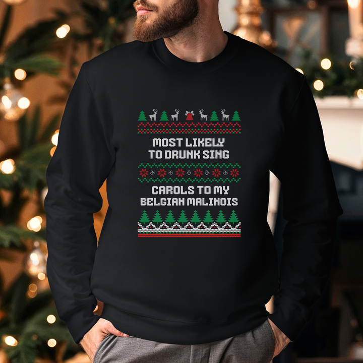 Drunk Carols & Malinois Christmas Jumper