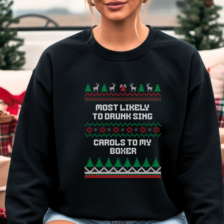 Drunk Carols & Boxer Christmas Jumper